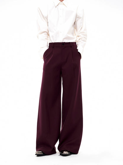 Shoulder-Pad Metal Brooch Tailored Jacket & Trousers Setup WN21796