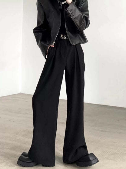 High-Waisted Straight Trousers WN9184