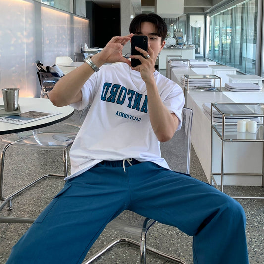 Graphic Letter Print Short Sleeve T-Shirt WN20262