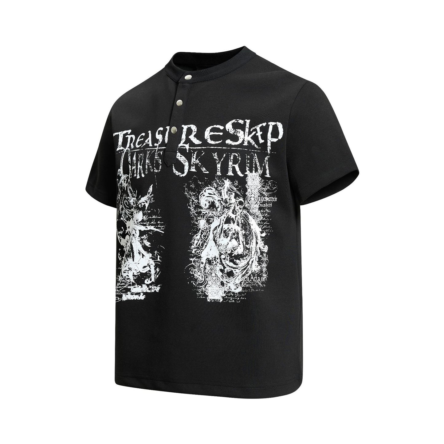 Air Layer Button Art Print Short Sleeve T-Shirt WN25998