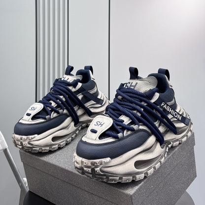 Rope Lace Washed Chunky Sole Sneakers WN24623