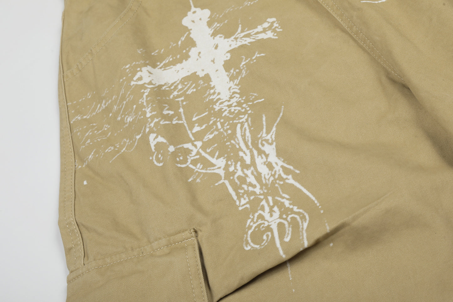Washed Wide Leg Cargo Half Pants WN25647