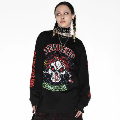 Skull Print Long Sleeve T-Shirt WN22272