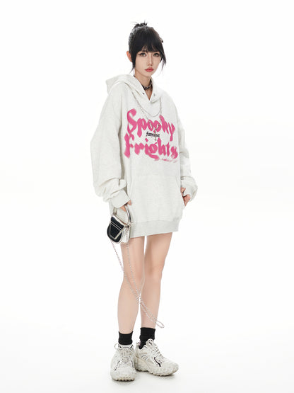 Letter Print Pullover Hoodie WN11208