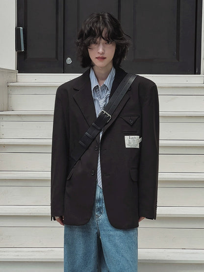 Patch Embroidery Design Tailored Jacket WN20240