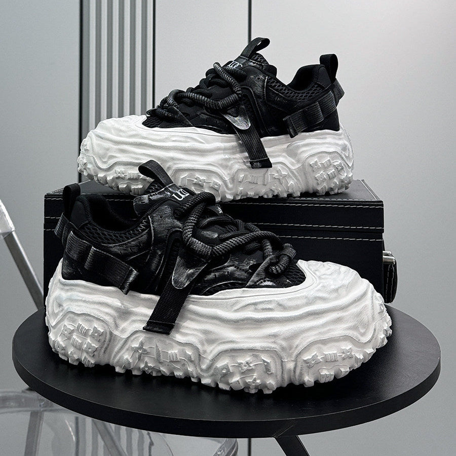 Strap Mesh Platform Chunky Sole Sneakers WN24656