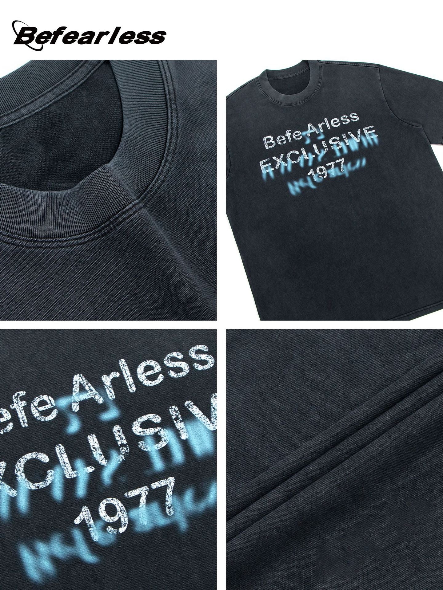 Graffiti Letter Print Short Sleeve T-Shirt WN26268