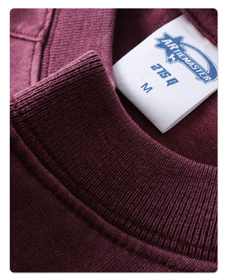 Washed Plain Oversize Short Sleeve T-Shirt WN16261