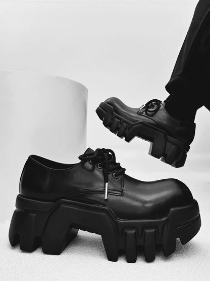 Thick Sole PU Leather Derby Shoes WN21272