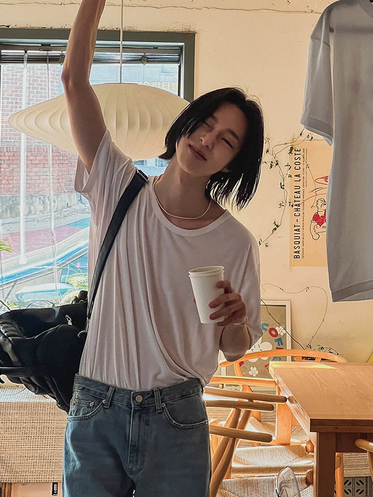 Draped Oversize Short Sleeve T-Shirt WN20248