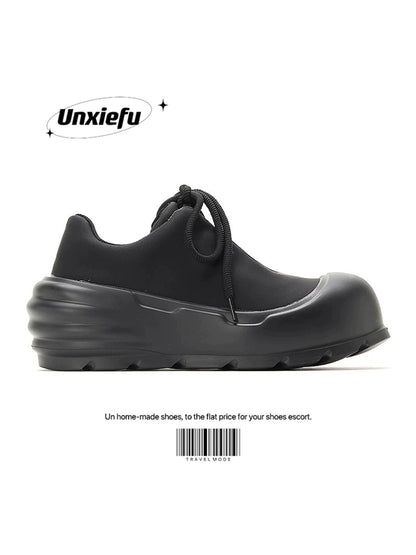 Black Samurai Image Chunky Sole Dad Sneakers WN20789