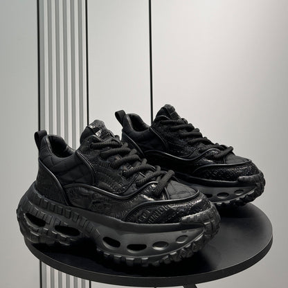 Embroidery Rope Lace Chunky Sole Sneakers WN24579