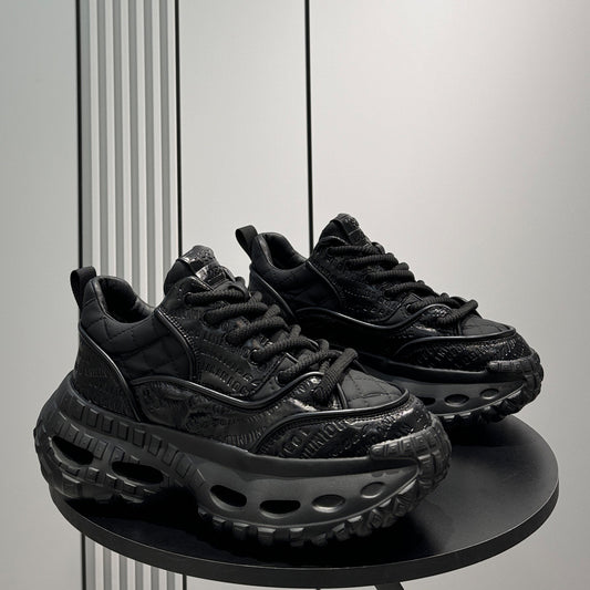 Embroidery Rope Lace Chunky Sole Sneakers WN24579