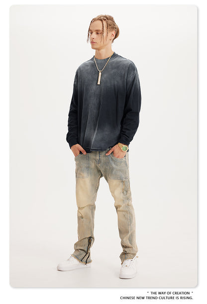 Oversize Washed Long-sleeve t-shirt WN6051