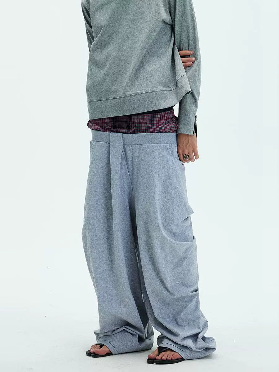 Wide Leg Pleats Sweatpants WN9086