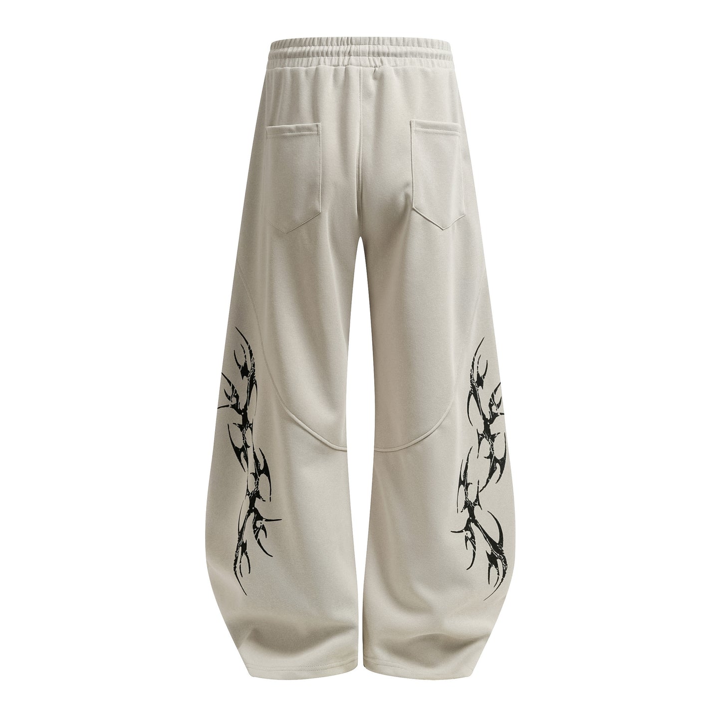 Thorn Print Zipper Hoodie & Thorn Print Wide Leg Sweatpants Setup WN25656