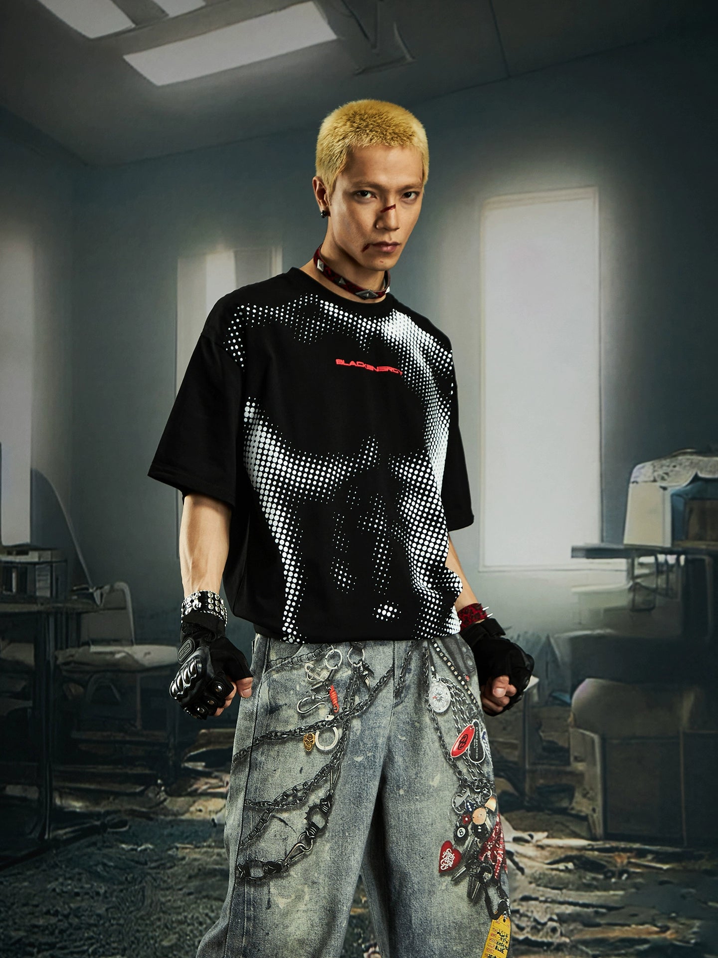 Heavyweight Print Pure Cotton Short Sleeve T-Shirt WN20551