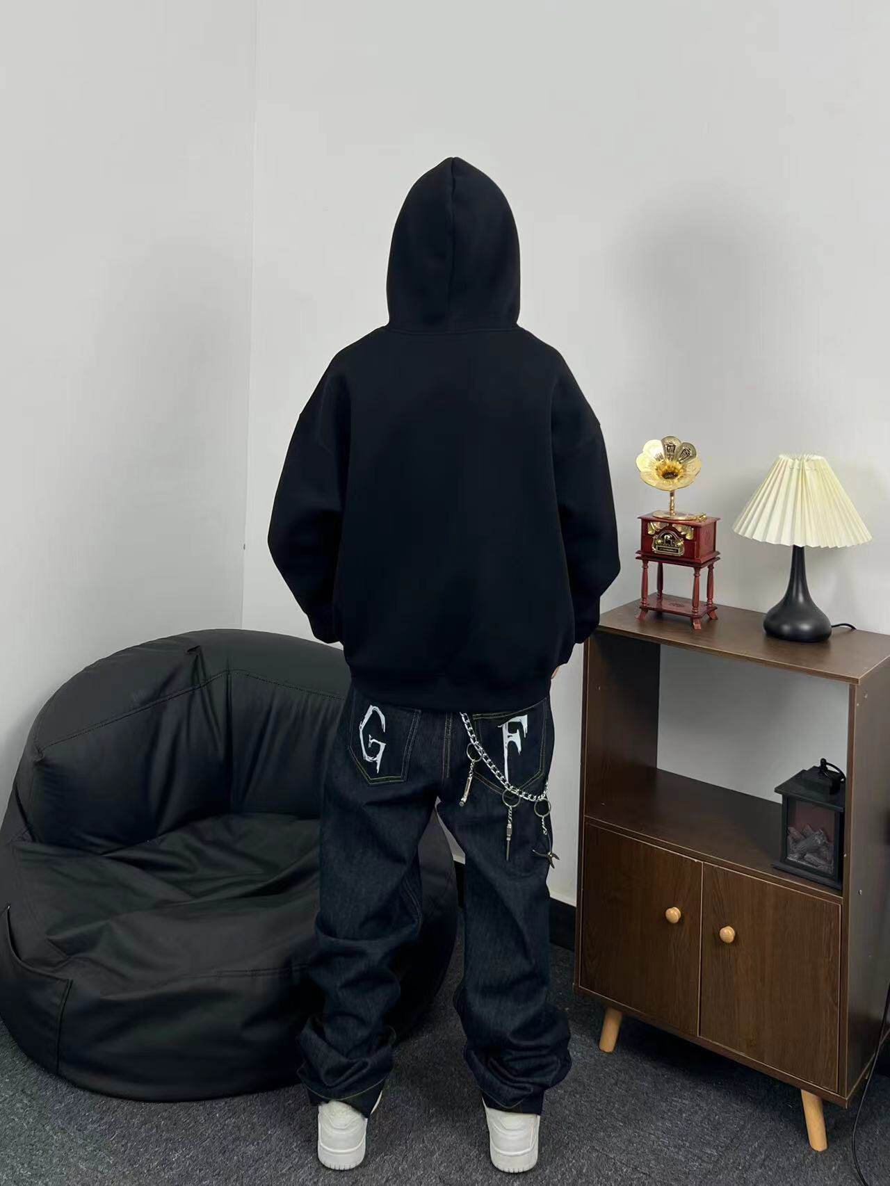 Illustration Print Oversize Hoodie WN24072