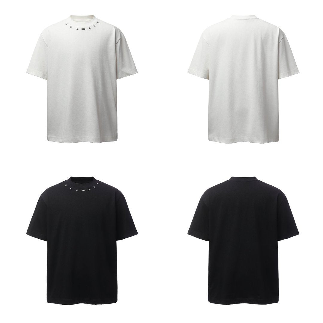 Star Studs Detail Short Sleeve T-Shirt WN23587