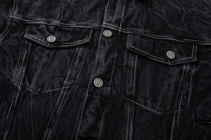Washed Pocket Detail Denim Jacket WN27964