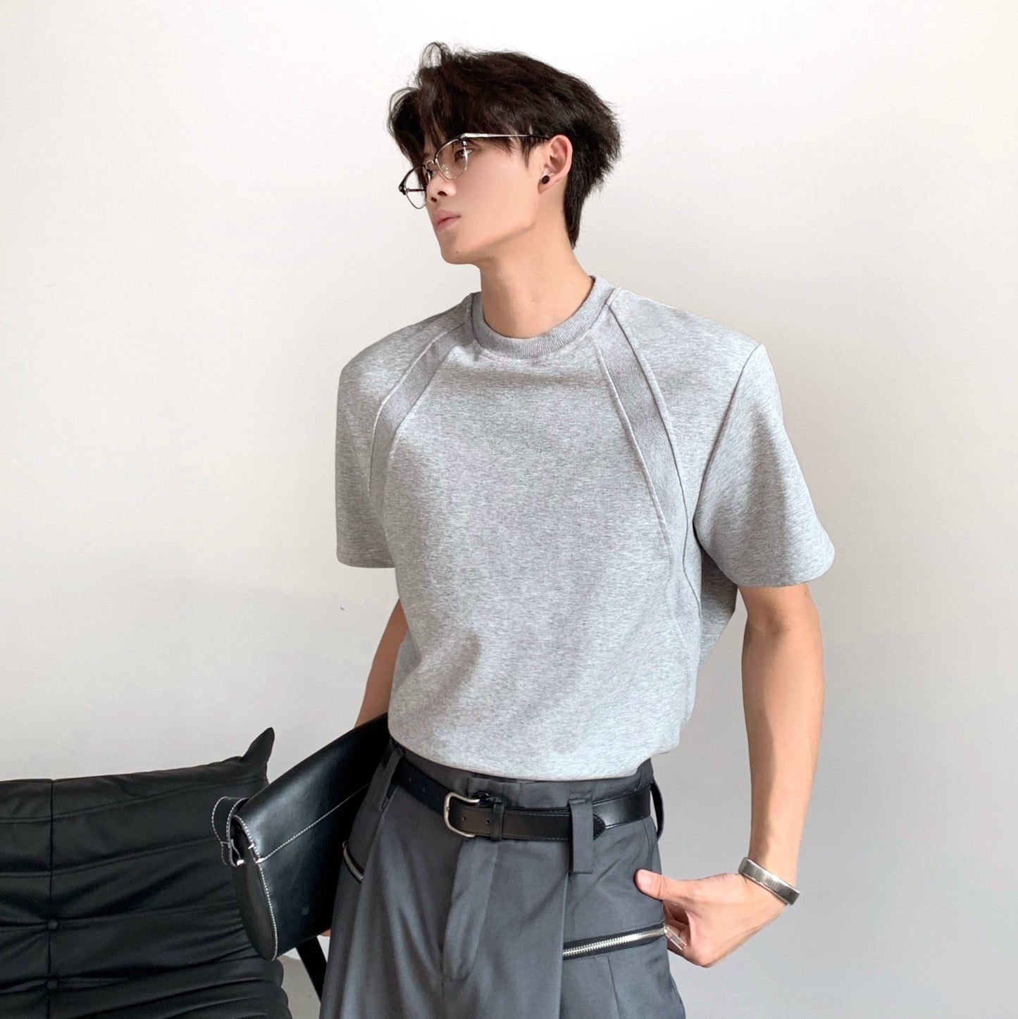 Deconstructed Patchwork Short Sleeve T-Shirt WN20086