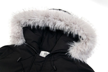 Fur Collar Hooded Workwear Padded Jacket WN11558