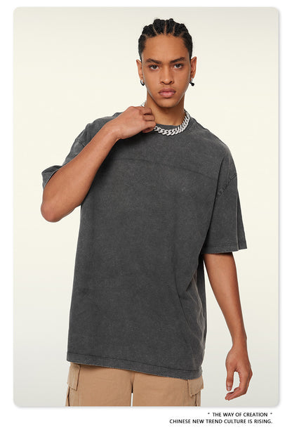 Washed Heavyweight Oversize Short Sleeve T-Shirt WN6078