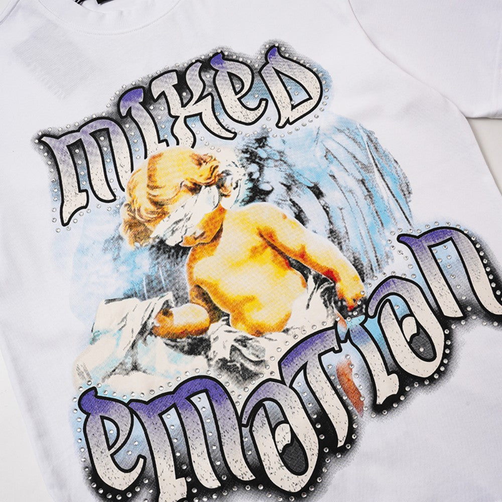 Art Graphic Print Short Sleeve T-Shirt WN28086