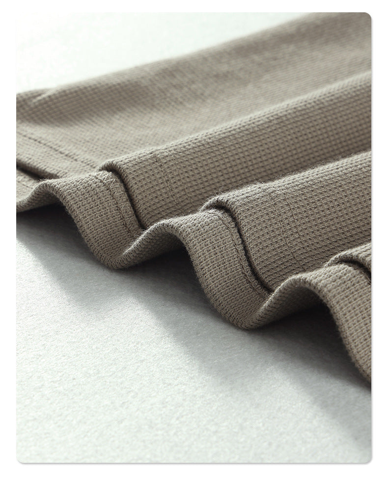 Oversize Waffle Polo Shirt & Waffle Shorts Setup WN6636