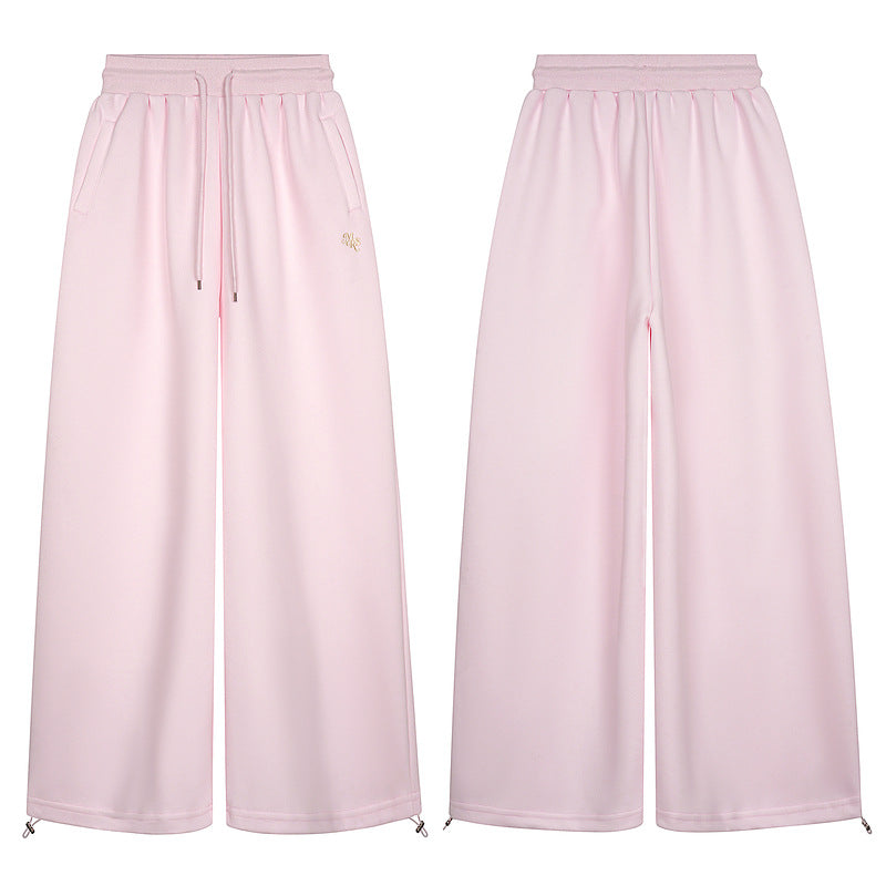 Drawstring Wide Leg Sporty Sweatpants WN23574
