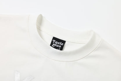 Letter Rhinestone Print Short Sleeve T-Shirt WN25393