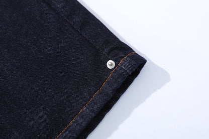 Double Waist Wide Leg Cropped Denim Half Pants WN25930