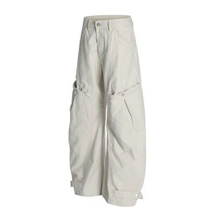 Curved Panel Wide Leg Pants WN26004