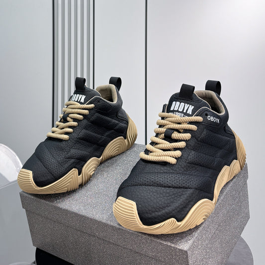 Platform Knit Chunky Lace-Up Sneakers WN24830