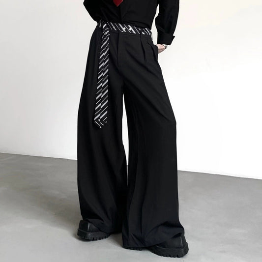 Curved Design Wide Leg Trousers WN21954