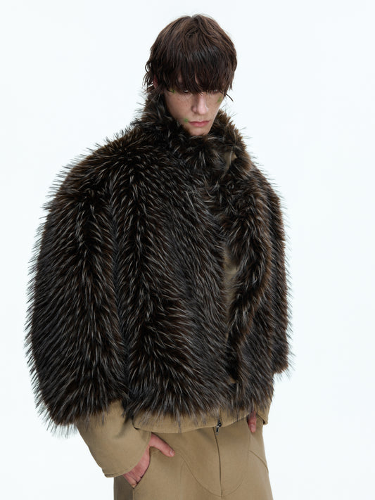 Heavy Canvas Reversible Fake Fur Jacket WN22662