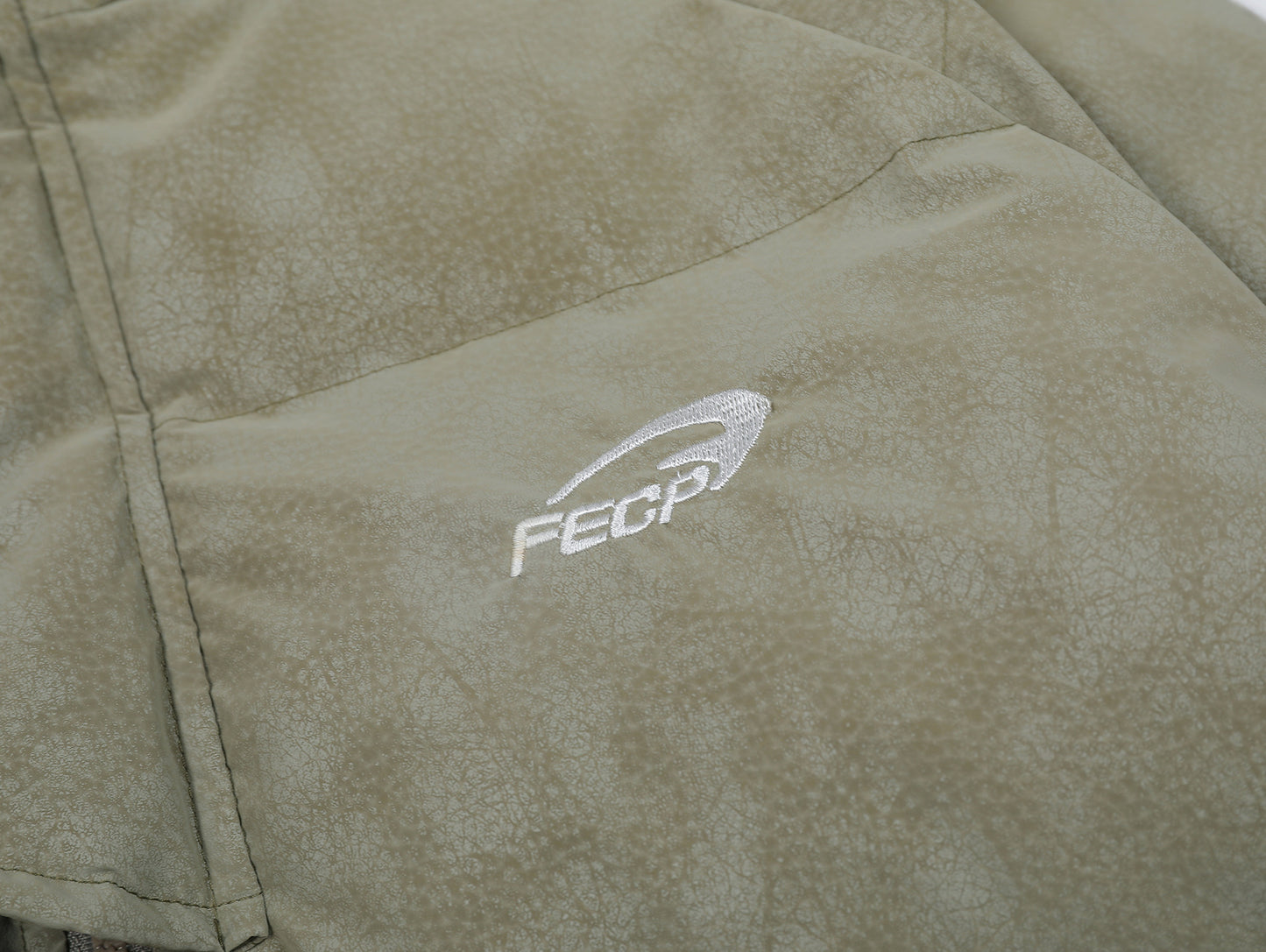 Letter Embroidery Stripe Puffer Jacket WN11494