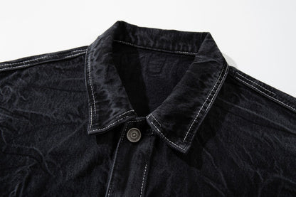 Washed Pocket Detail Denim Jacket WN27964