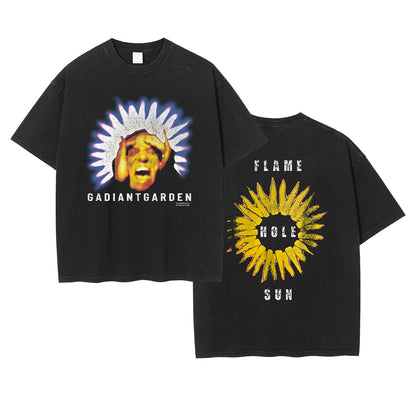 Washed Graphic Print Oversize Short Sleeve T-Shirt WN16249