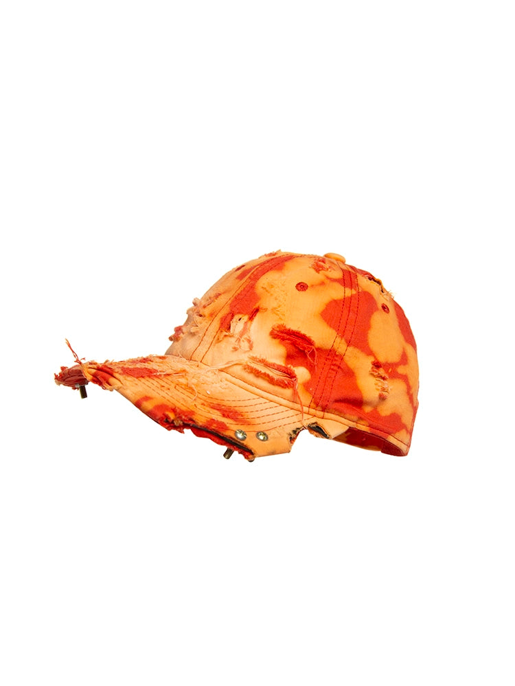 Tie-Dye Damage Curved-Brim Cap WN21098