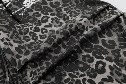Leopard Graphic Wide Leg Pants WN28081