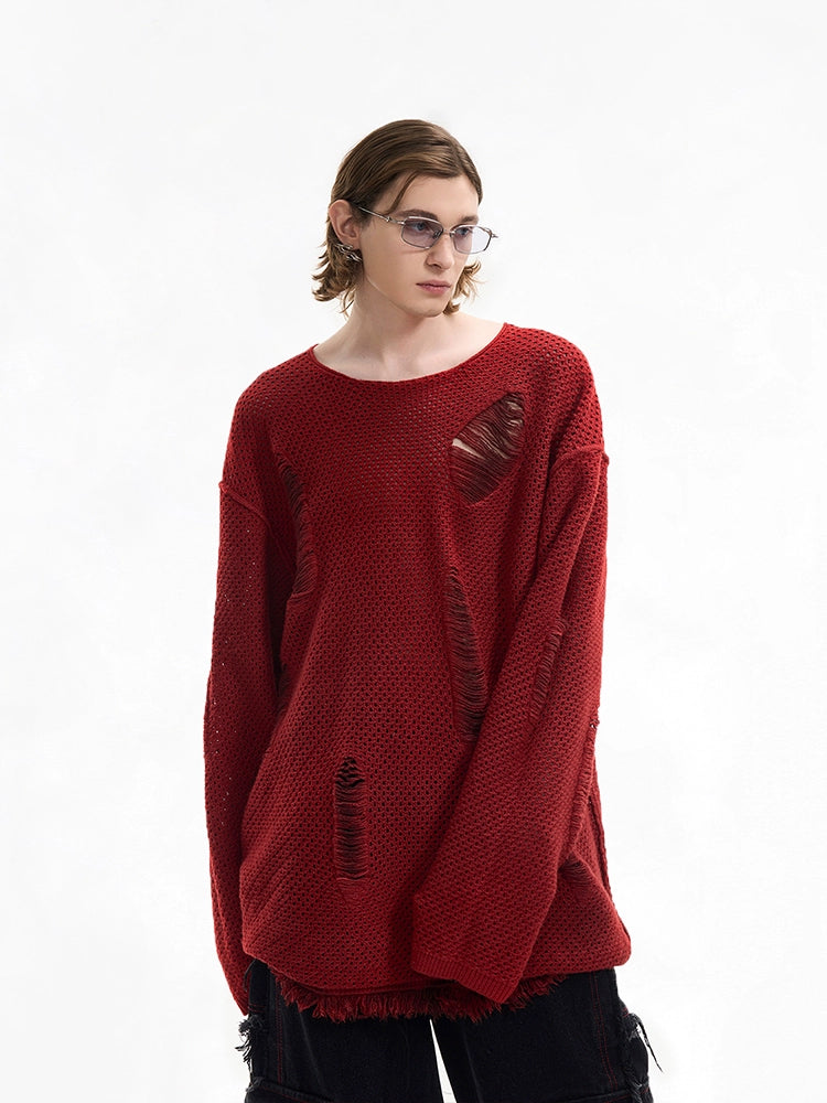 Layered Dyed Knit Sweater Setup WN12111