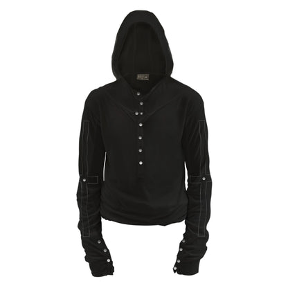 Fake Layered Hooded Long Sleeve T-Shirt WN20894