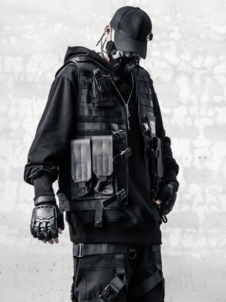 Sleeveless Large Pocket Tactical Jacket WN22299