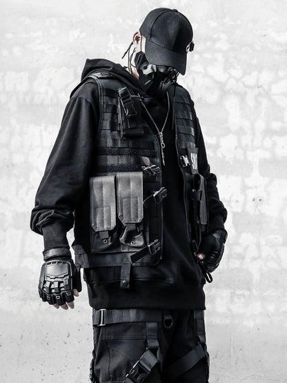 Sleeveless Large Pocket Tactical Jacket WN22299