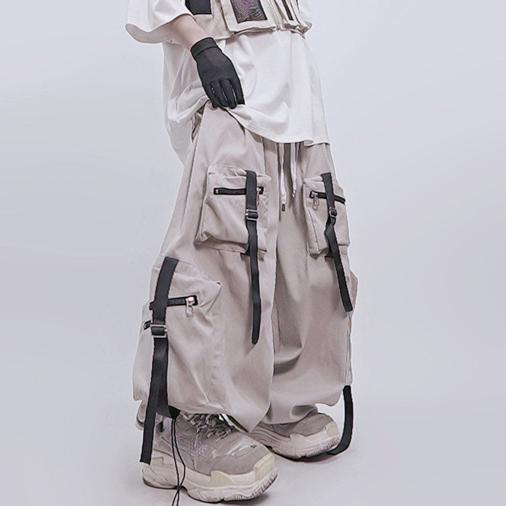 Multi Pocket Wide Leg Cargo Pants WN23990