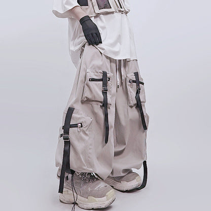 Multi Pocket Wide Leg Cargo Pants WN23990