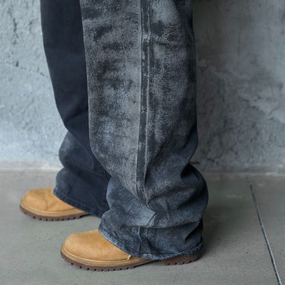Washed Wide Leg Denim Jeans WN25408