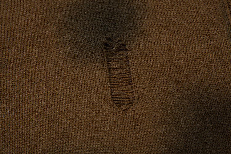 Spray Paint Damage Oversize Knit Sweater WN11431