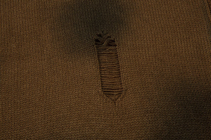 Spray Paint Damage Oversize Knit Sweater WN11431